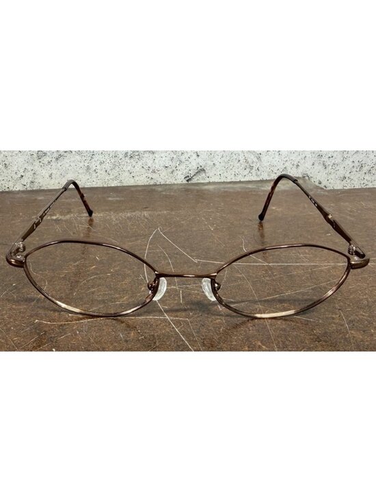 Vintage Ralph Lauren RL620 8ZF Slim Oval Brown Metal Eyeglasses Frames 46-18-130 main image 4